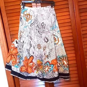 Womans size L, multi-color skirt